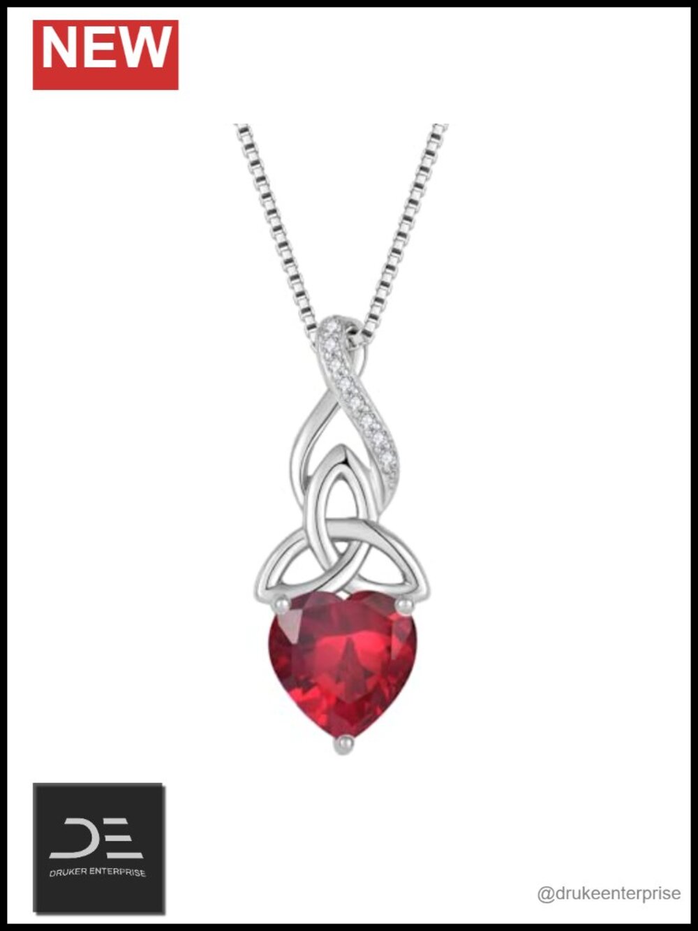 Celtic Knot Infinity Pendant Necklace 925 Sterling Silver Women